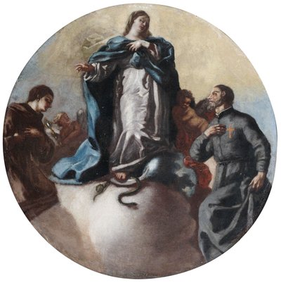 The Immaculate Virgin with Saint Anthony and Saint Camillo of Lellis by Leonardo Antonio Olivieri